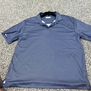 Blue and white checkered grand slam shirt
